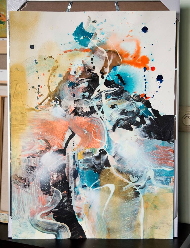 Original Abstract Expressionism Abstract Painting by Milena Gaytandzhieva
