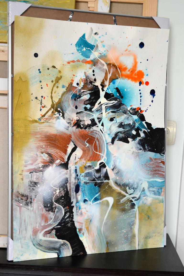 Original Abstract Expressionism Abstract Painting by Milena Gaytandzhieva