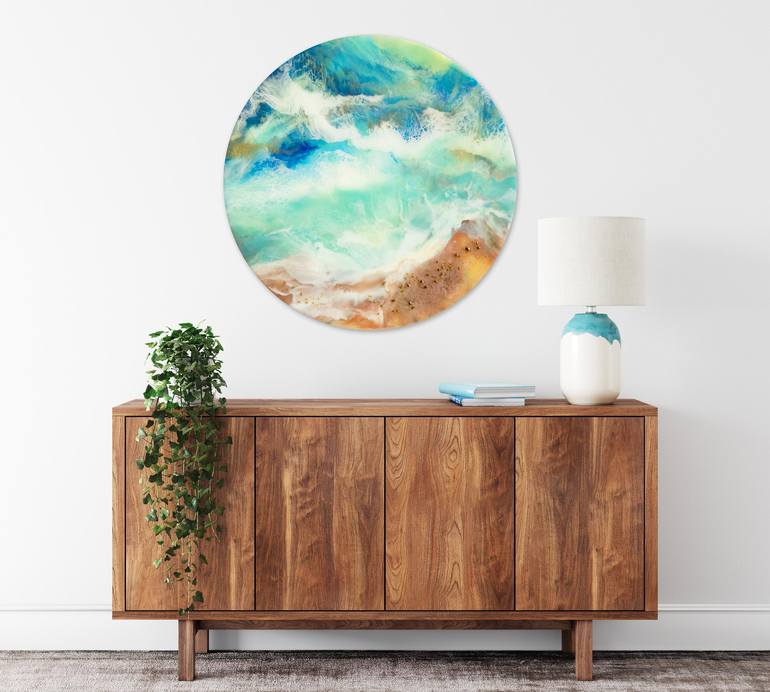 Original Abstract Seascape Painting by Milena Gaytandzhieva