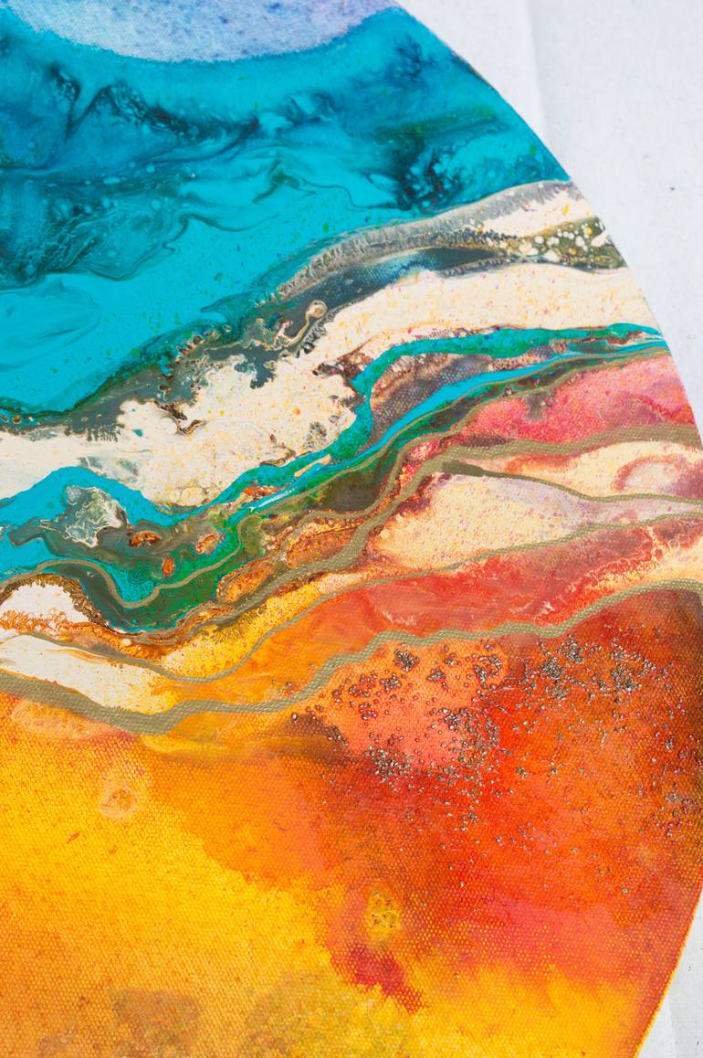 Original Art Deco Abstract Painting by Milena Gaytandzhieva