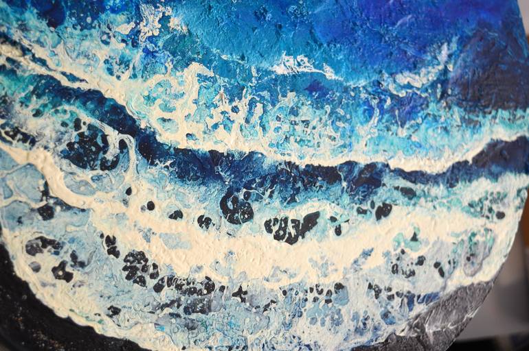 Original Abstract Seascape Painting by Milena Gaytandzhieva
