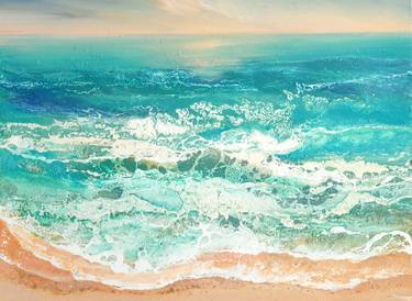 Print of Impressionism Seascape Paintings by Milena Gaytandzhieva