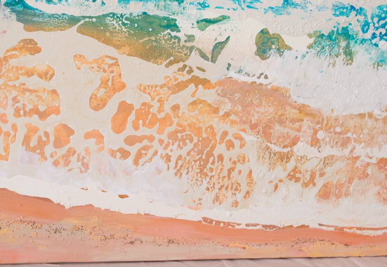 Original Expressionism Beach Painting by Milena Gaytandzhieva