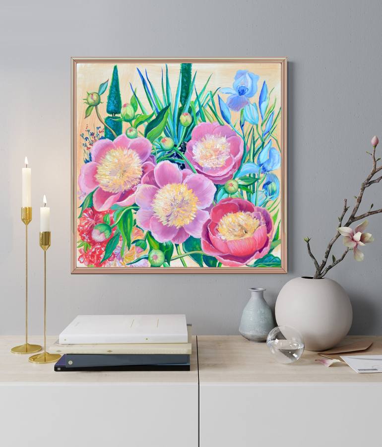 Original Impressionism Floral Painting by Milena Gaytandzhieva