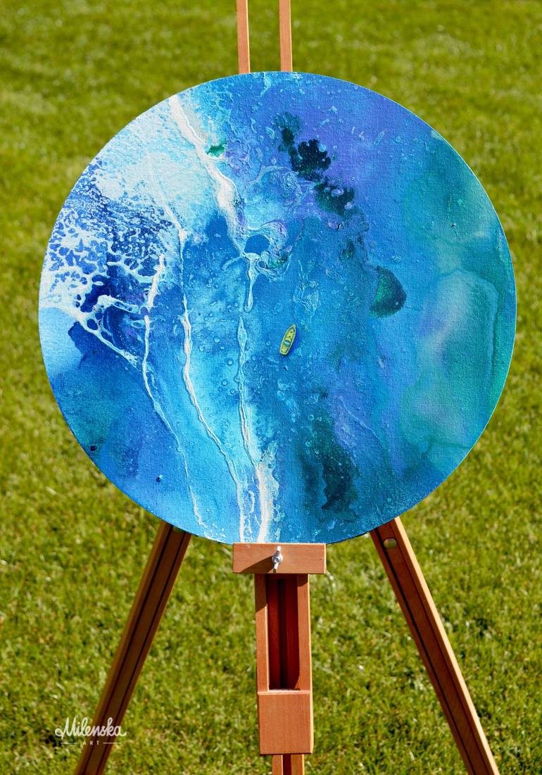 Original Abstract Expressionism Seascape Painting by Milena Gaytandzhieva