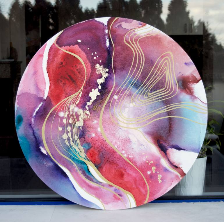Original Minimalism Abstract Mixed Media by Milena Gaytandzhieva