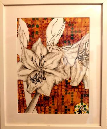 Original Abstract Expressionism Floral Drawings by Diana Kühnlenz