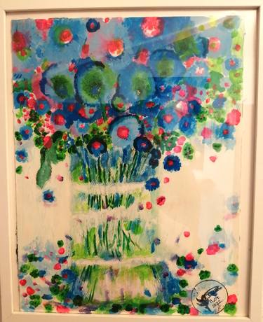 Original Abstract Expressionism Floral Paintings by Diana Kühnlenz