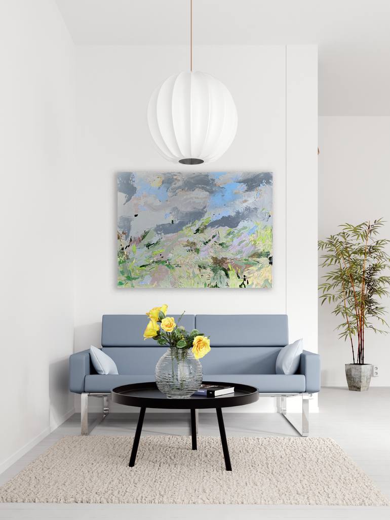Original Painterly Abstraction Landscape Painting by Jessalin Beutler