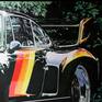 Porsche RSR 3.0. Year 1978.
Rest under trees. Fulfillment.
Oil on canvas 220 x 95 cm.