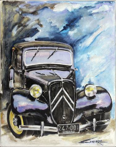 Original Expressionism Automobile Paintings by Zbigniew Gonciarz