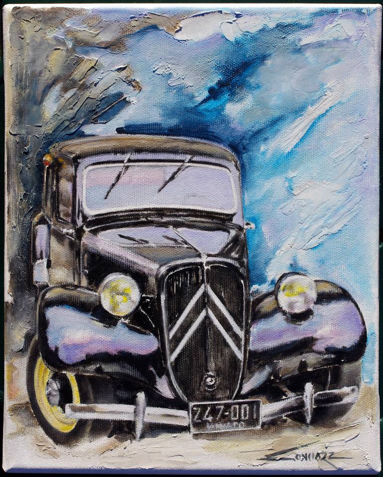 Original Expressionism Transportation Painting by Zbigniew Gonciarz