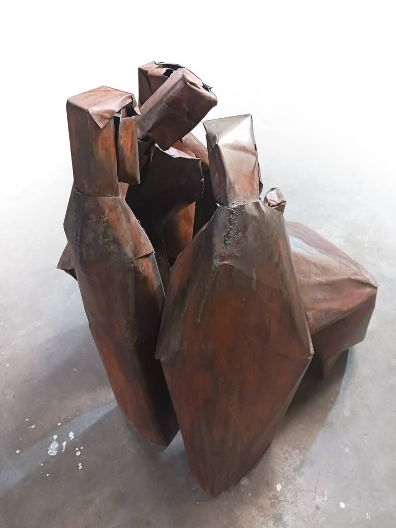 Original Abstract Men Sculpture by Krasimir Metodiev