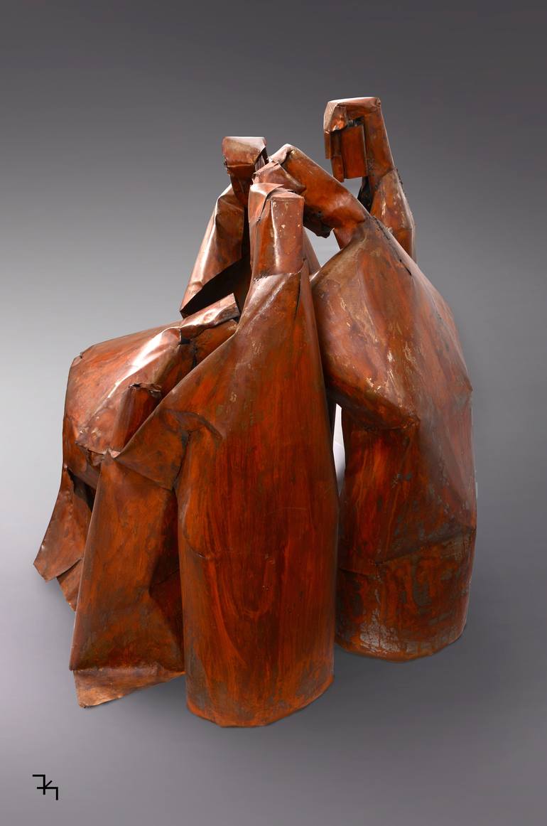 Original Abstract Men Sculpture by Krasimir Metodiev