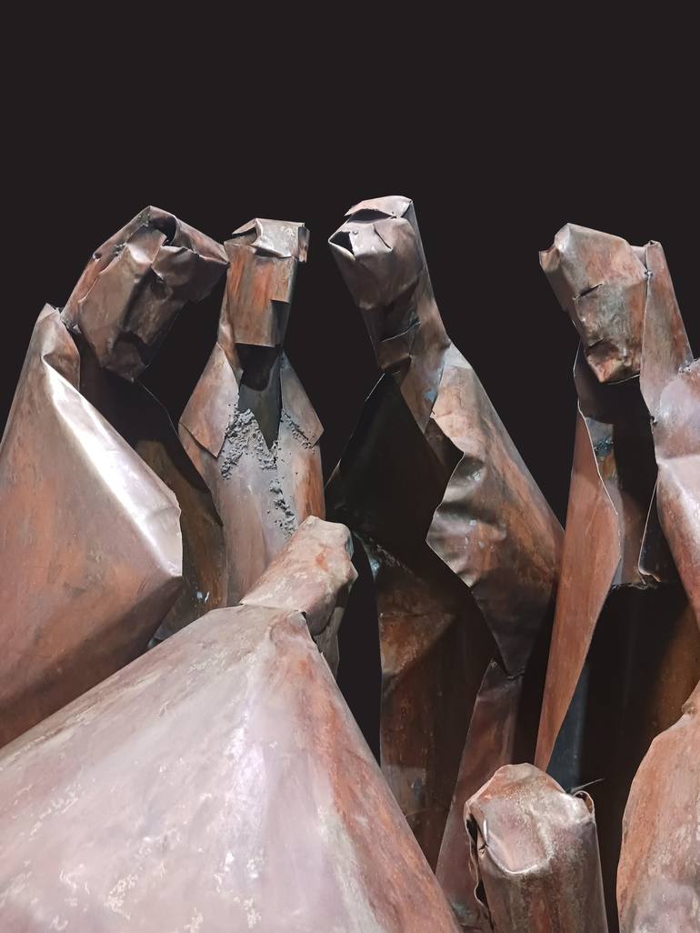 Original Abstract Men Sculpture by Krasimir Metodiev