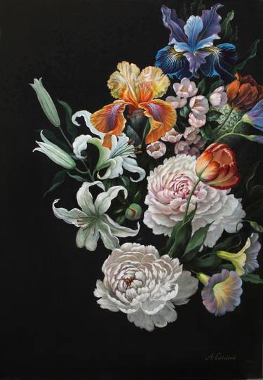 Original Impressionism Floral Paintings by Aldona Ciceniene