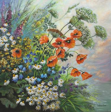 Original Realism Floral Paintings by Aldona Ciceniene