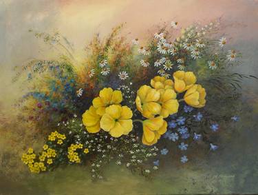 Original Floral Paintings by Aldona Ciceniene