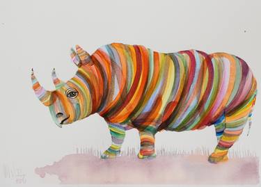 Print of Pop Art Animal Paintings by Paweł Dąbrowski
