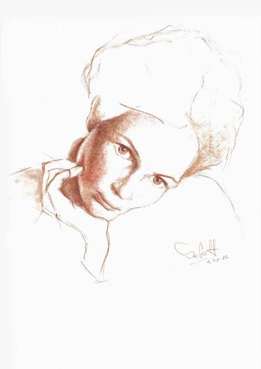 Original Figurative Women Drawings by Andrea Sabatt