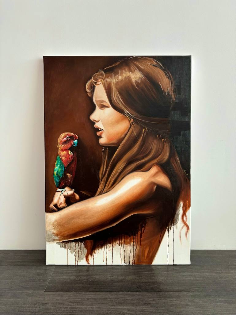 Original Portraiture Nude Painting by Andy Sabatt