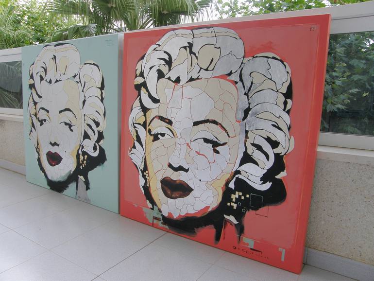 Original Abstract Pop Culture/Celebrity Collage by Andy Sabatt