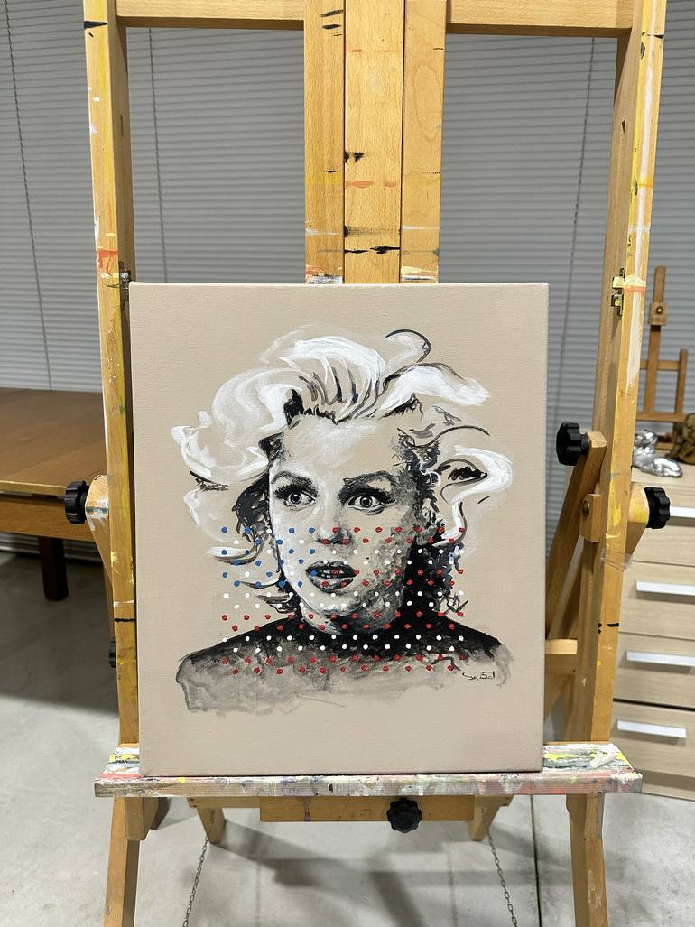 Original Abstract Expressionism Pop Culture/Celebrity Painting by Andy Sabatt