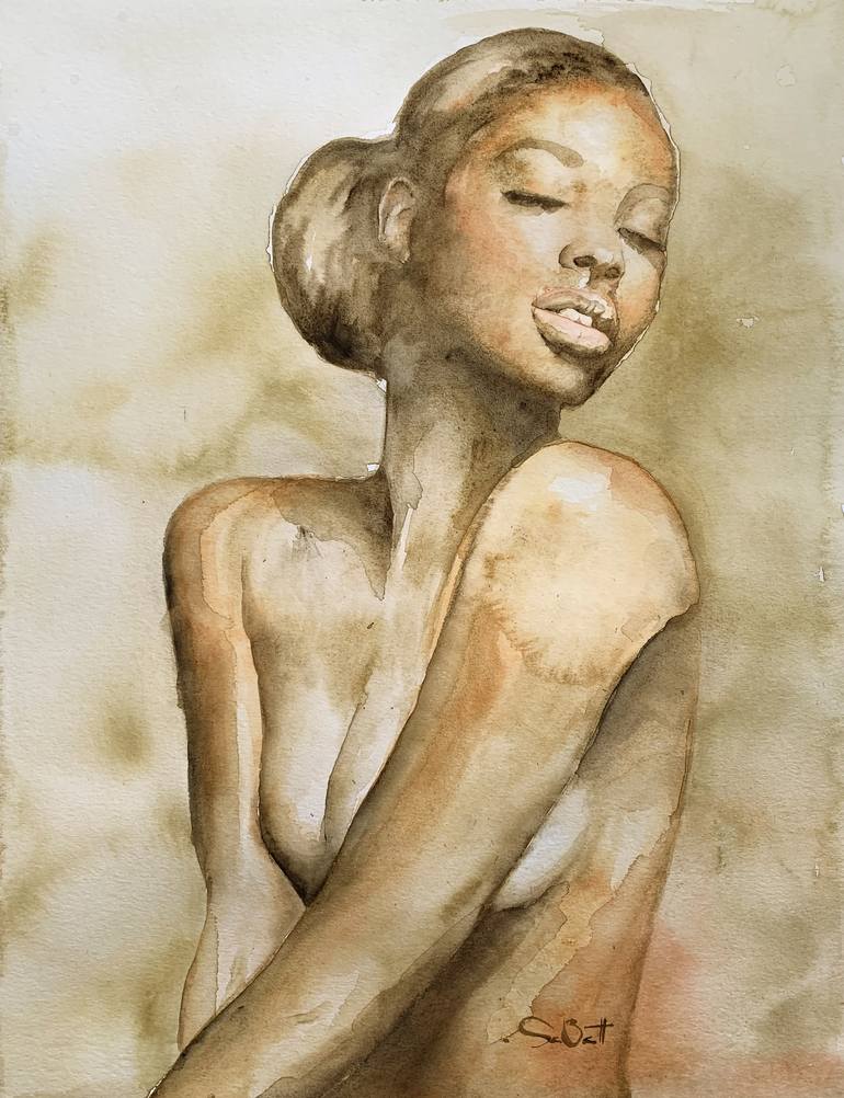 African american woman III Painting by Andrea Sabatt Saatchi