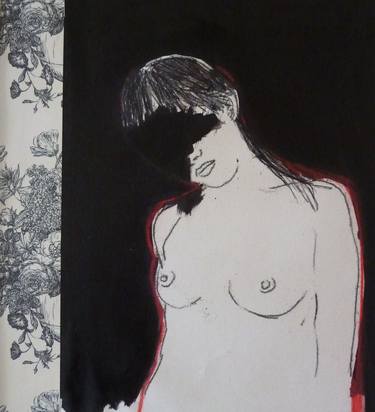 Print of Nude Printmaking by Lisa-Marie Gibbs