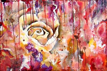 Original Abstract Expressionism Floral Paintings by Faye Schindelka