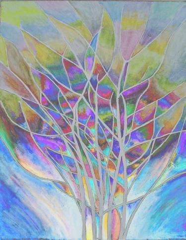 Original Abstract Expressionism Nature Mixed Media by Nigel Feldberg