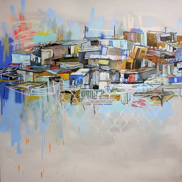 Original Abstract Cities Paintings by Emily Owen