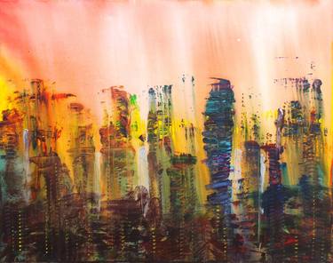 Original Abstract Architecture Paintings by james lucas