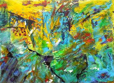 Original Abstract Garden Paintings by james lucas