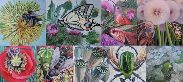 Original Documentary Nature Painting by Violeta Vollmer