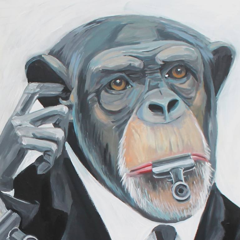 Original Figurative Animal Painting by Violeta Vollmer