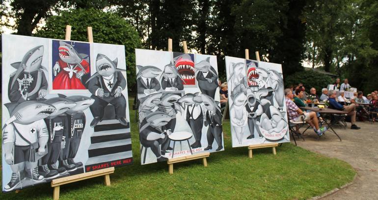 Original Figurative Animal Painting by Violeta Vollmer