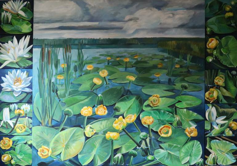 Original Impressionism Floral Painting by Violeta Vollmer