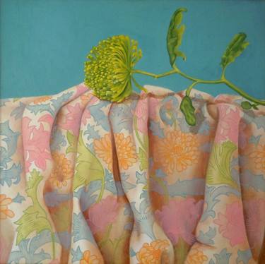 Green Chrysanthemum and Wm Morris fabric thumb