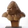 "Silverback". Hand carved from oak.