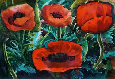 Original Impressionism Floral Paintings by Michael Robson