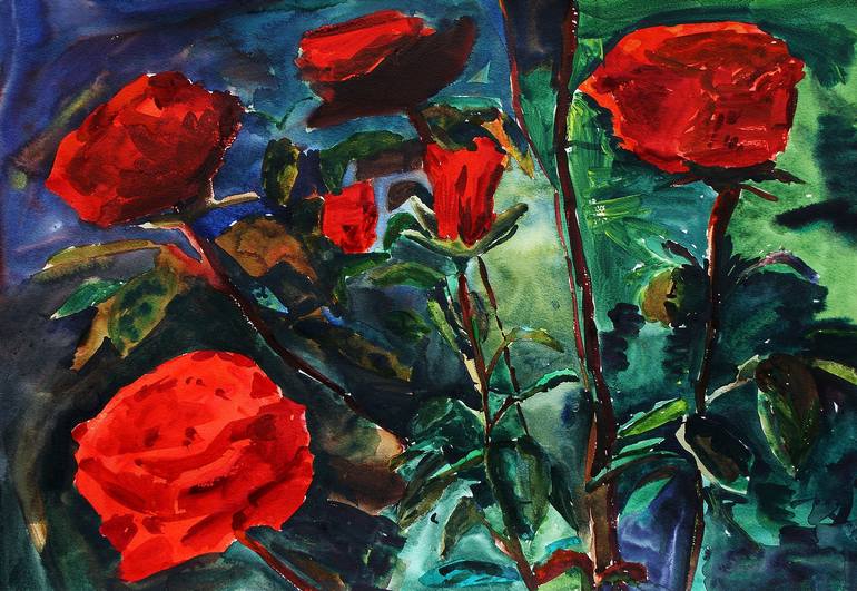 Original Floral Painting by Michael Robson