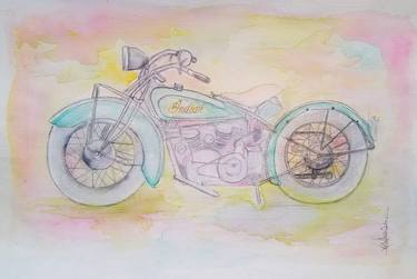 Original Pop Art Motorcycle Paintings by Karin -House of Dahlstrom