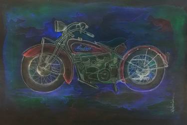 Original Illustration Motorcycle Paintings by Karin -House of Dahlstrom
