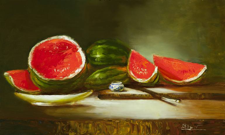 Original Fine Art Still Life Painting by Julia Bright