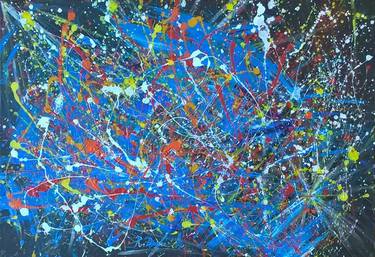 Original Abstract Expressionism Abstract Paintings by Rada Petrovic