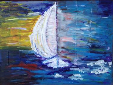 Print of Abstract Expressionism Ship Paintings by Rada Petrovic