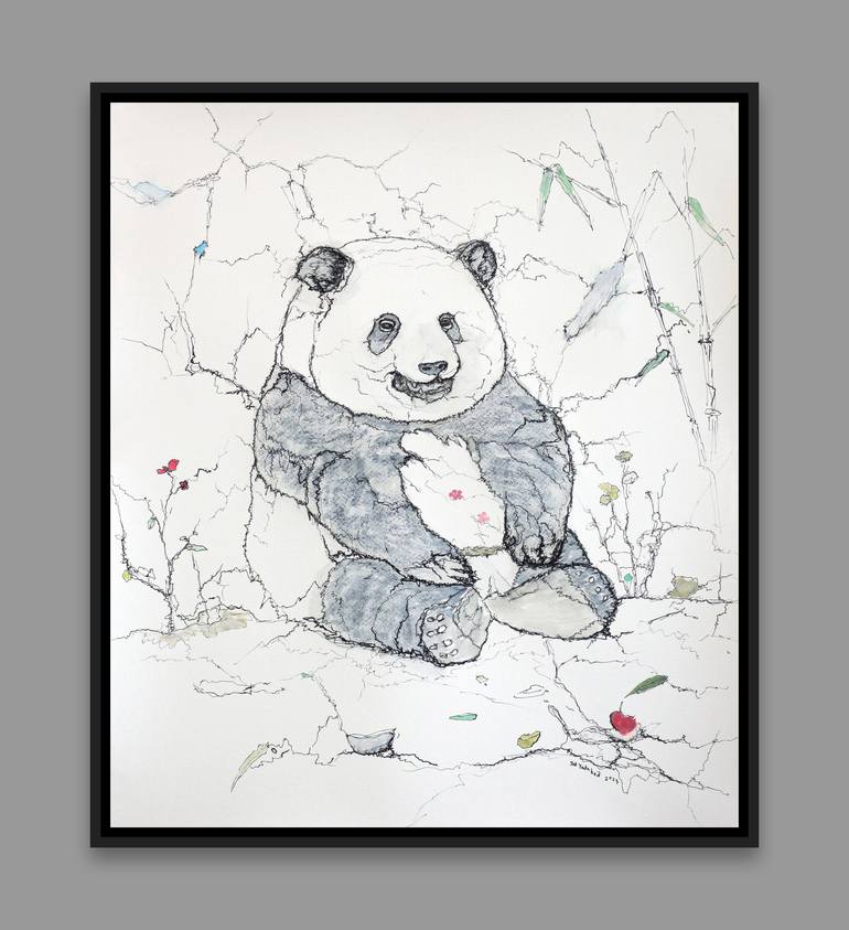 Original Abstract Expressionism Animal Painting by Yuanhua Jia