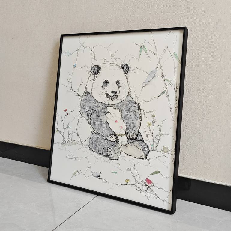 Original Abstract Expressionism Animal Painting by Yuanhua Jia