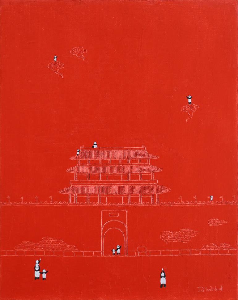 Original Contemporary Architecture Painting by Yuanhua Jia